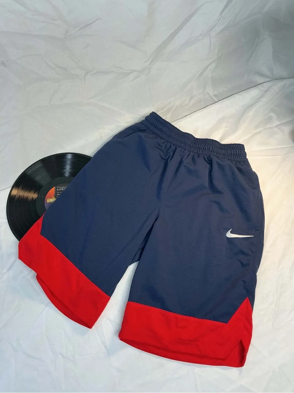 Nike Boys Navy Blue and Red Performance Shorts